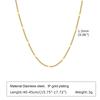 Women's Fashion Rugby Beads Chain Chokers Necklaces, Gold Color Stainless Steel Collar Necklace Gifts Jewelry To Girls Lover