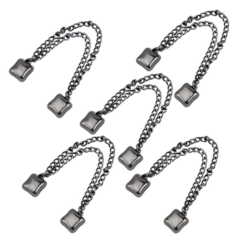 5Pieces Magnetic Pants Cuffs Fasteners, Pants Hems Fasteners Clip Strong Magnets Clip for Pants Trousers to Make Shorter