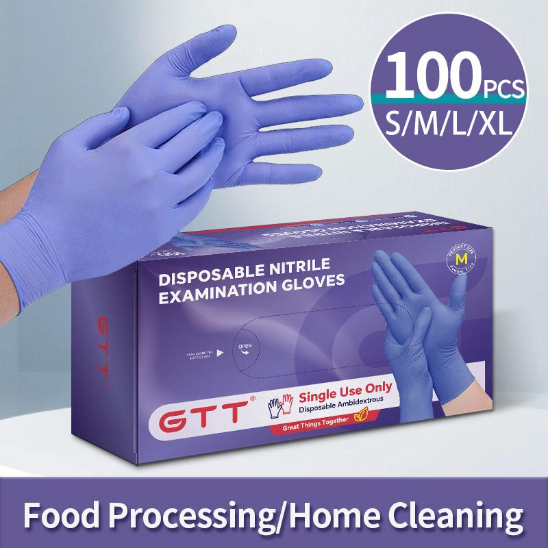 Disposable Nitrile Gloves Wholesale Food Contact Thick Durable Suitable Strong Elasticity Gloves for Kitchen Garden Tattoo Beaut