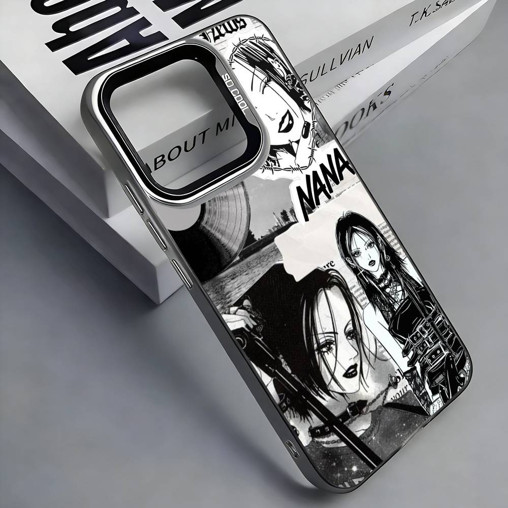 Anime N-NANA Phone Case For iPhone 17, 16,15,14,13,12,11 Plus,Pro Max, Colorful Silver Funda Cover