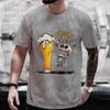 Cotton Men's T Shirt Skeleton Enjoying FRIDAY Beer Day Tees Men T-Shirt Finally Friday for Beer Lovers Male Clothes Short Sleeve Tops