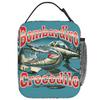 Bombardiro Crocodilo Lunch Bag Italian Brainrot Meme Vintage Lunch Box Work Convenient Tote Food Bags Graphic Design Cooler Bag