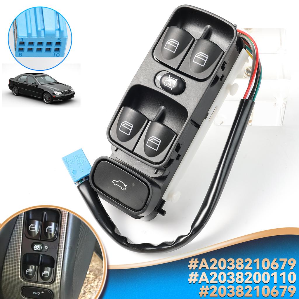 Power Control Window Glass Switch Regulator Button For Mercedes C CLASS W203 C180 C200 C220 A2038200110 2038210679 A2038210679
