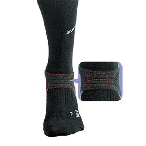 ZAMST Arch Lift Socks HA-1 Compression for Running and Basketball (Fits Both Feet), Size M, Black, 375402