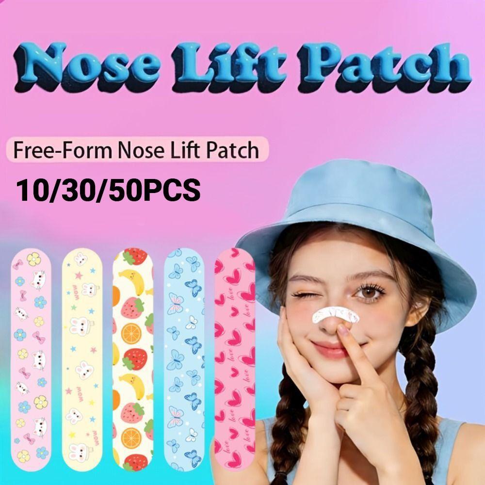 10/30/50Pcs 16D Contour Spine Nose Lifter Strips Adjustable Nose Reshaping Patch Beauty Tools