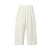 Fila Original Fashion Classic Comfortable Loose Knit Straight Leg Casual Pants Women Bottoms Cloud-White F11W549604FIV