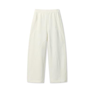 Oryginalna Moda Klasyczna Wygodna Luźna Dzianina Prosta Nogawka Spodnie Casual Damskie doły Biały Chmura F11W549604FIV