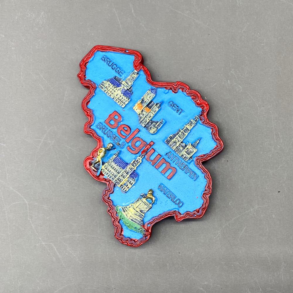 Harta Belgiei Magnet Magnetic pentru Frigider Decor Suvenir Turistic Belgia Artizanat Rășină 3D Magnet de Frigider Amuzant Decorațiune