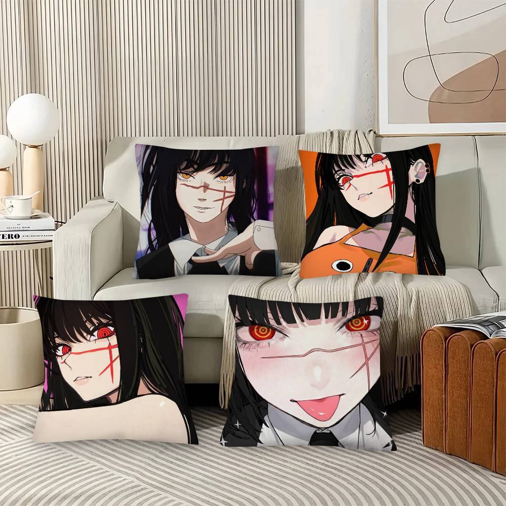 1Pc Amine Girl Mitaka Asa Chainsaw Man Pillow Case Fashion Square Pillowcase Bedroom Sofa Room Ins Decoration Leisure