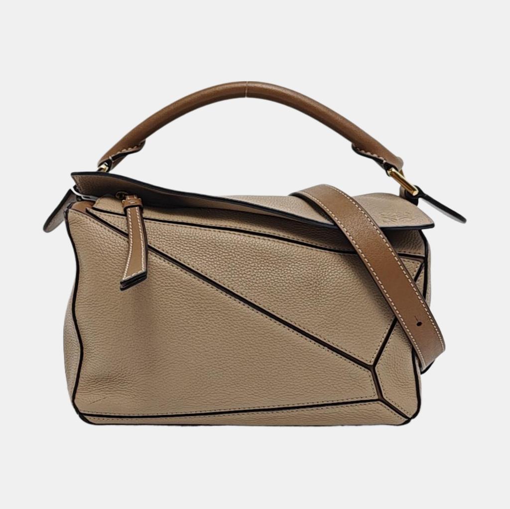 [Gebraucht] Loewe Kleine Puzzle Edge Tasche 'Taupe' - Gut #4XUINF
