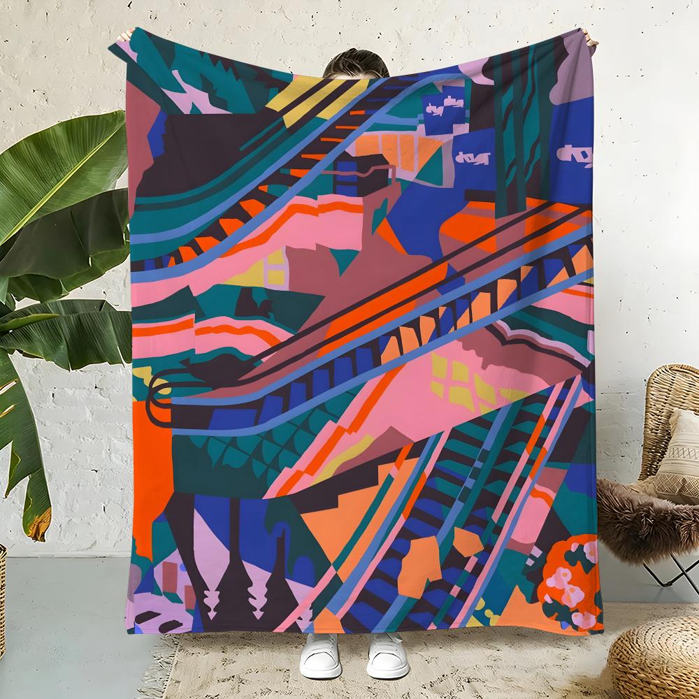 Artist S-Saiman Chow Throw Flannel Throw Blanket,Bed Home Office Nap Blanket Travel,Camping,Picnic Blanket Soft Decor 75x90cm