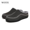 Men Cotton Slippers Winter Sneakers Comfortable Cold-Proof Casual Shoes Men Plush Warm Outdoor Walking Mans Footwear Big Size 48