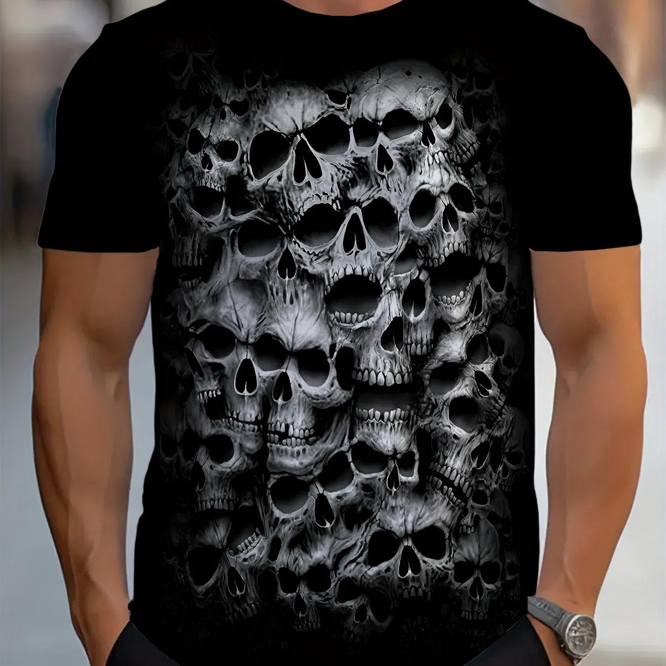 

[3D Digital Print]Men s Summer Outdoor Casual Fashion 3D Digital Print Round Neck T-Shirt 6XL