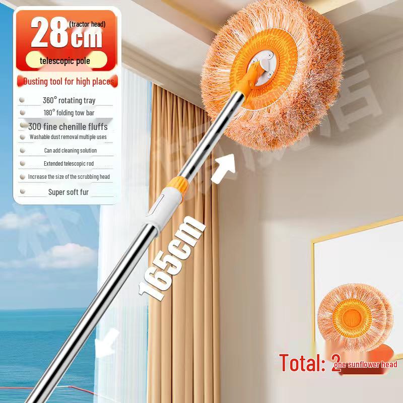 2025 Sunflower Telescopic Mop: Multifunctional Cleaning for Walls and Ceilings