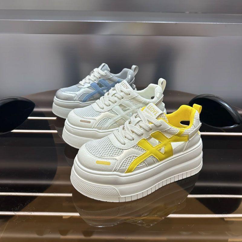 Thick-soled Heightening German Training Shoes Women's Spring and Summer New Hollow Breathable Casual Sports Dad Shoes