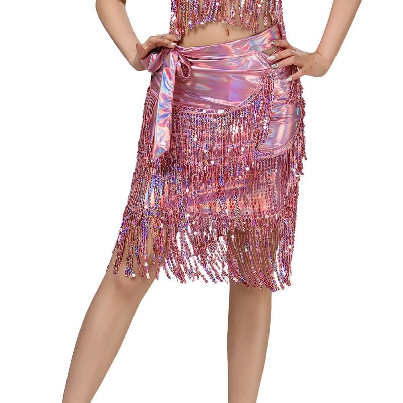 Latin Dance Fringe Skirt Tassel Hip Scarf Women Sexy Stage Dancewear Weddings Events