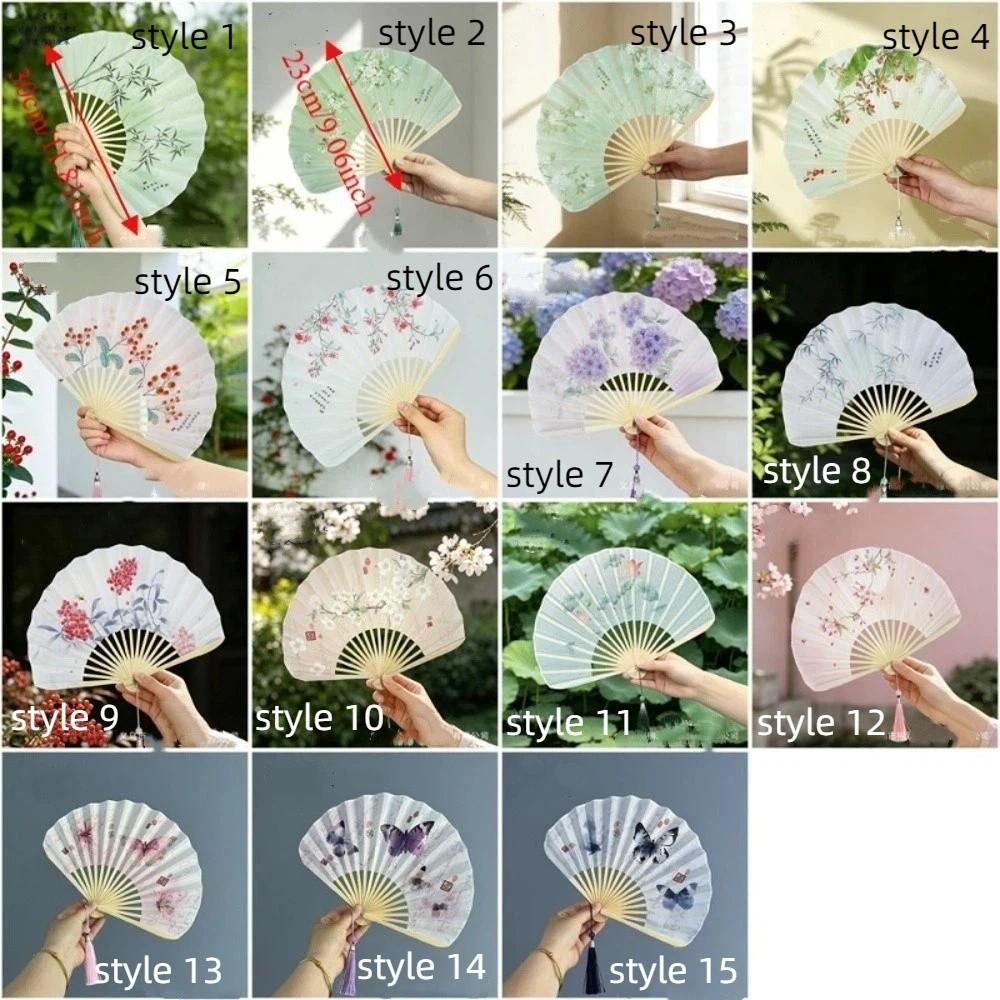 New Chinese Style Folding Fan Vintage Handheld Fan Creative Shell Shape Fan Photography