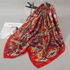 Small silk scarf women's large square scarf yarn scarf spring, autumn and winter matching shirt middle-aged mother square 91 × 91 thin scarf