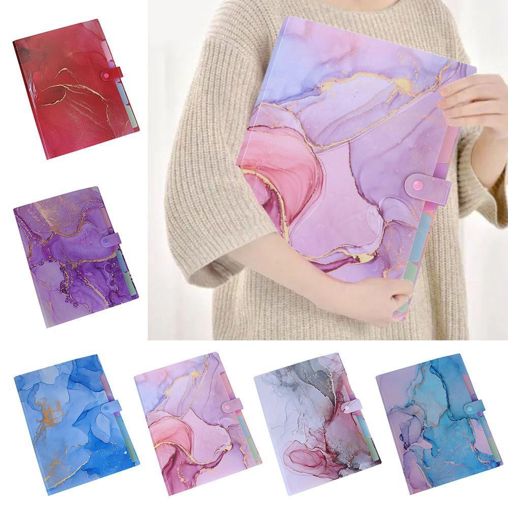 Paintings Collection Book File Folder Multi Layered Document Binder Contract Clamp Data File Bag