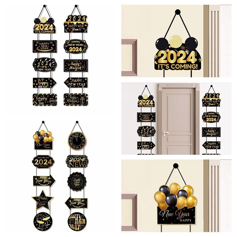 

Wall-mounted New Year Banners Light Luxury New Year Flag Front Door