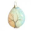 Tree of Life Drop Pendant In Opaline Opalite + Chain 4cm