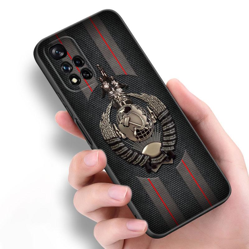 

Черный силиконовый чехол для телефона с изображением флага СССР для Xiaomi POCO X3 X4 NFC F5 M3 M4 M6 X5 X6 Pro F3 F4 GT 5G C55 C65 M5 POCO M3
