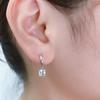 Boucles d'oreilles carrées en zircone simple et tempérament Boucles d'oreilles Boucles d'oreilles en diamant carré européen et américain Boucles d'oreilles géométriques