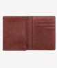 Matt Alpha Sand Italian Cowhide Business Card Holder Two-Tone Dark Brown