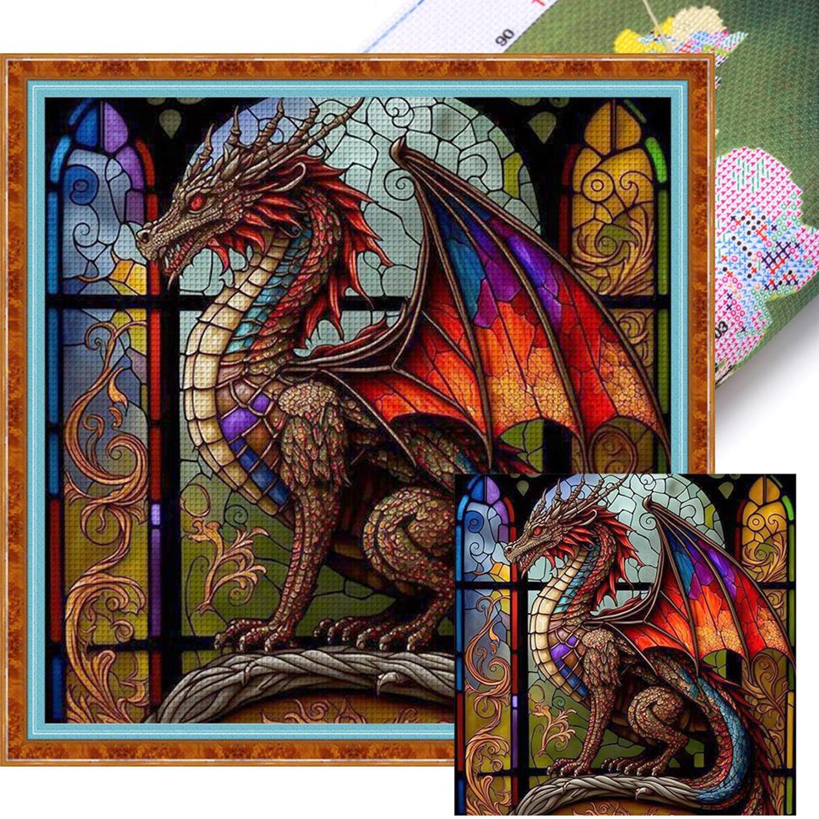 

Стеклянный набор для вышивания крестом с животным принтом DIY 11CT Нитки Искусство Игольное искусство Домашний декор