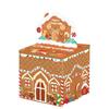 Gingerbread Man Pattern Christmas Theme Holiday Decor Paper Gift Box Money Box