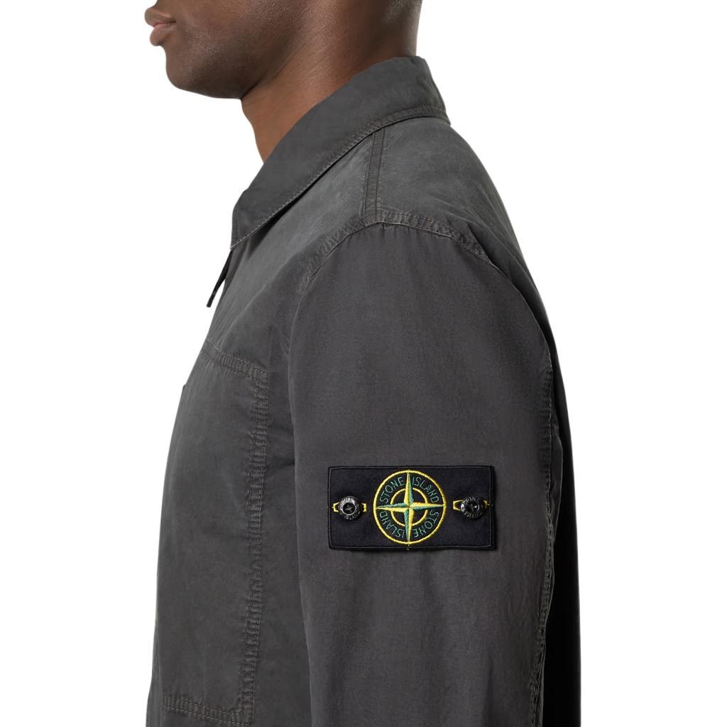 STONE ISLAND Washed Vintage Zip Jacket Men Jackets Carbon-Black K1S151200032S00WN-V0165