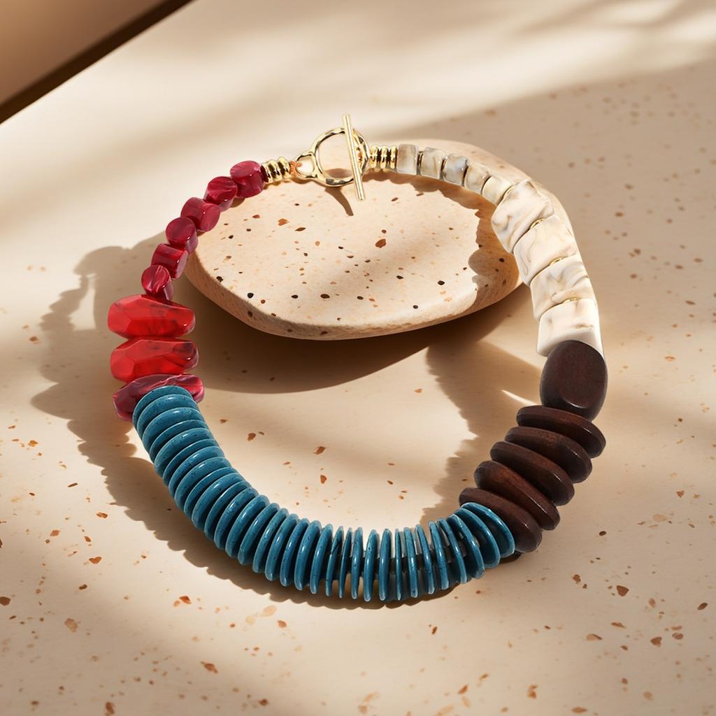 Fashion Statement Boho Beads Necklace Handmade for Women Trendy Party Jewelry