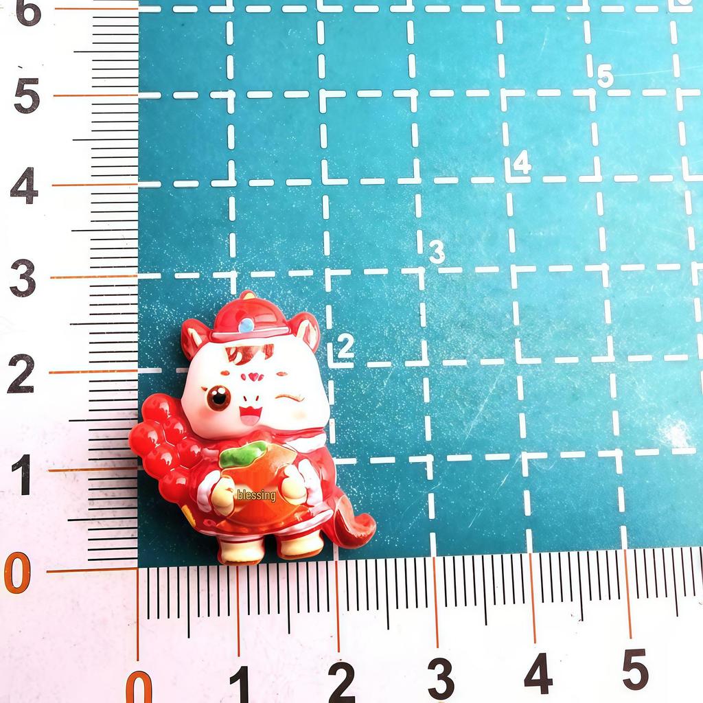 2025 Star Keychain & DIY Hair Accessories - Cartoon Dragon Baby Drip Oil Hair Ties & Resin Charms