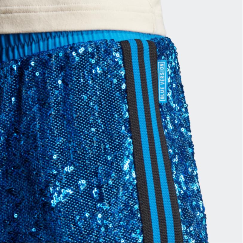 Adidas Originals Trefoil Blue Version Sequin Embellished Athletic Straight Shorts Men Shorts IA2478