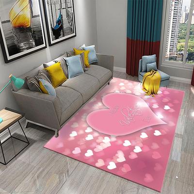 3D-Rosa-Liebes-Herz-Teppich für Valentinstagsgeschenk, Küche, Badezimmer, rutschfester Teppich, Wohnzimmer, Mädchen-Schlafzimmer, Dekor, Bodenmatte