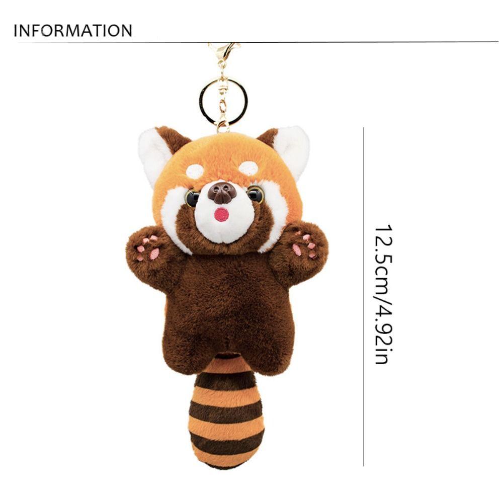 Cartoon Kawaii Animal Plush Pendant Plush Stuffed Red Panda Plushies Pendant Hanging Accessory
