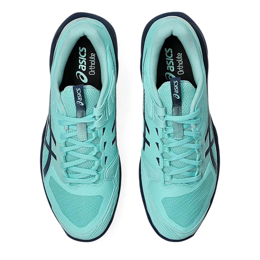 Asics Solution Speed FF 4 Bequeme Rutschfeste Stützende Leichte Niedrige Tennisschuhe Herren Sneaker Blau Grün 1041A532-401