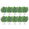 10pcs Simulation Green Leaves for Aquarium Fish Tank Reptile Feeder Box Decoration