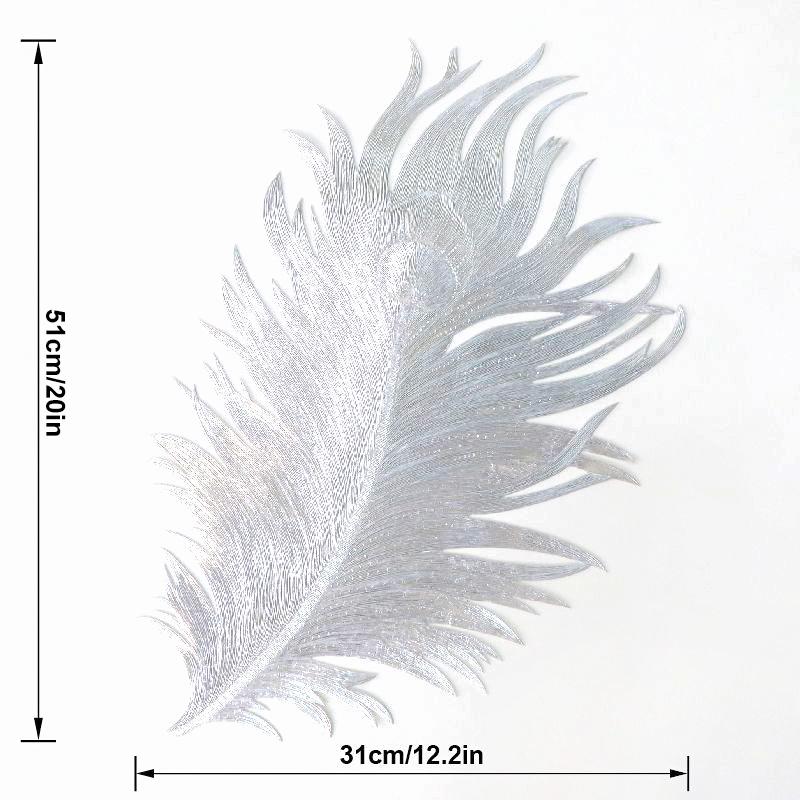 1PC Daily Decoration Light Luxury Table Mats Home Imitation Feather Texture Pattern Retro Insulation Dining Table Mat Hotel
