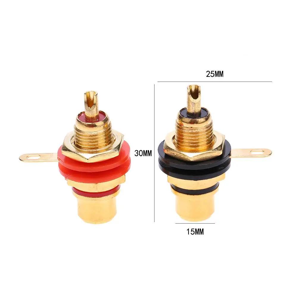 2-20pcs RCA Female Socket Connectors Zinc Alloy Gold Plating Female RCA Jack Connector Accessories RCA Female Plug Audio Socket