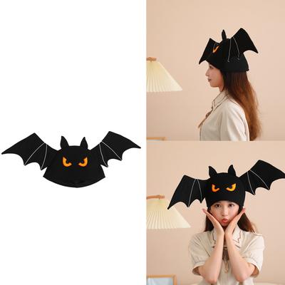 Party Headgear for Adult Children Cosplay Plush Bat Cap Easter Day Costume Warm Bat Headwear Kid Photo Props