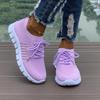 Fashion Cool Breathable Hollow Out Mesh Sneakers Women 2025 Summer Round Toe Lace Up Running Shoes Soft Sole Non Clip Sports Sneakers
