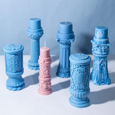DIY New Roman Column Candle Silicone Mold Roman Column Cake Chocolate Silicone Mold Soap Mold Resin Gypsum Mold Cement Mold