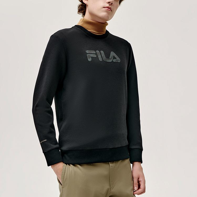 New FILA Sweatshirts Men's Jet Black F11M147201F-BK