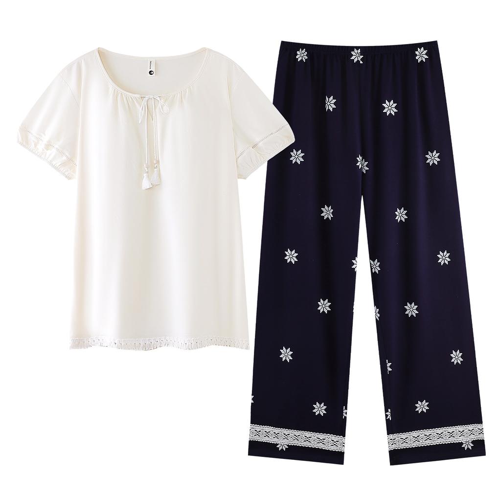 Pure Cotton Women's Pajamas with Chest Pads Women's 1011 New Spring and Summer Anti-bumping Students Can Wear Loungewear Suit