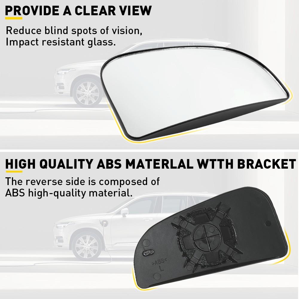 1Pcs Left Right Exterior Side Rearview Mirror Glass for Dodge Ram 1500 2500 3500 4500 5500 Truck with OE Factory Tow Mirrors