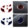 1X For Toyota Camry Corolla Crown Auris C-HR Protective Decoration Car Steering Wheel Front Rear Emblem Badge Logo Sticker OO8