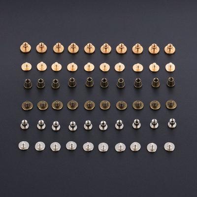 10Sets Nail Rivets Copper Leather Craft Belt Wallet Solid Brass Nail Rivets Screws Cloth DIY Shoes Hats Button Decoration Nail