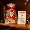 Yousheng Little Pocket Christmas Hug Small Resin Santa Claus Ornaments with Encouragement Card Emotional Support Keepsake for Friends Family Christma
