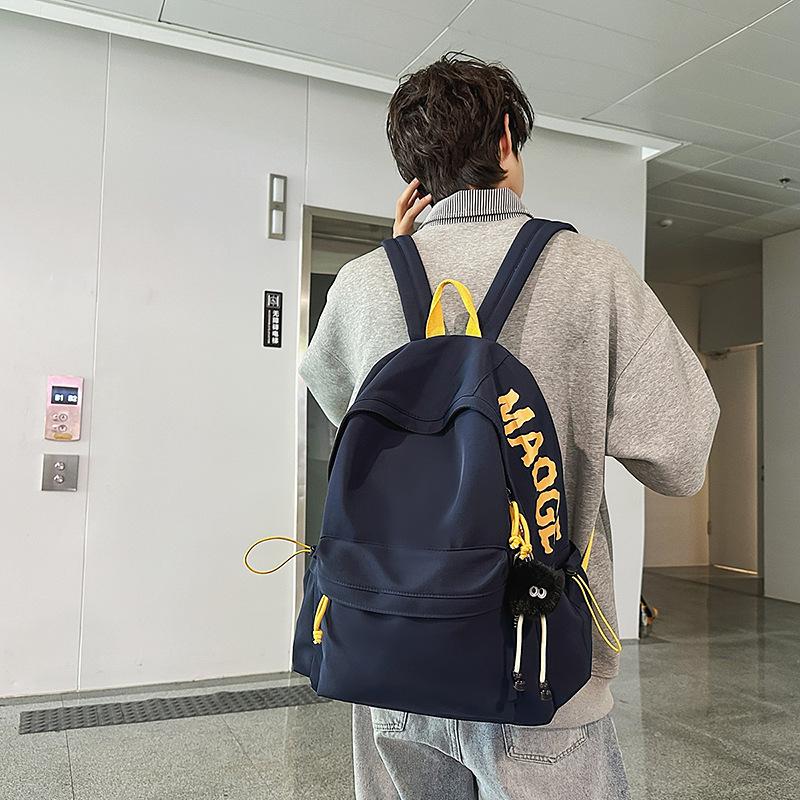 Schoolbag New High-value Junior High School Backpack Women's Korean Version Fashion Large-capacity Schoolbag Versatile Casual Backpack Men's Trend